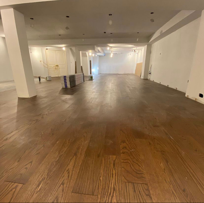 hardwood floor basement